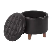 Homepop Storage Tufted Lift-Top Ottoman