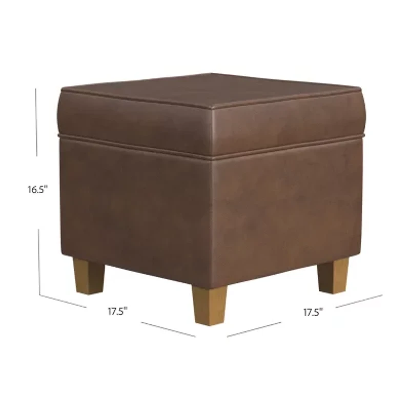 Homepop Storage Lift-Top Upholstered Ottoman