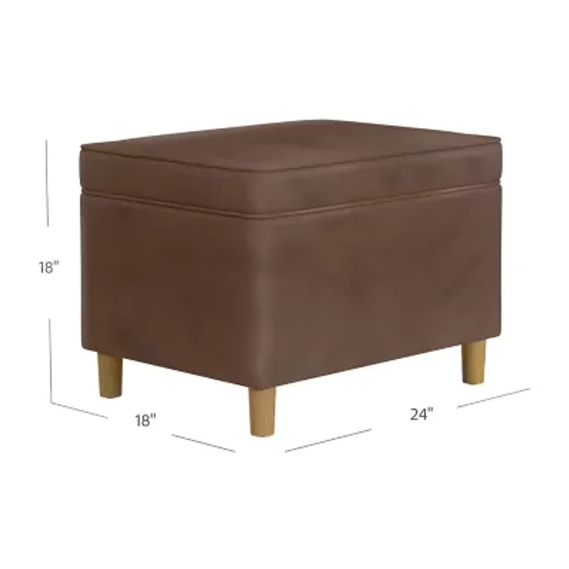 Homepop Dinah Storage Lift-Top Upholstered Ottoman