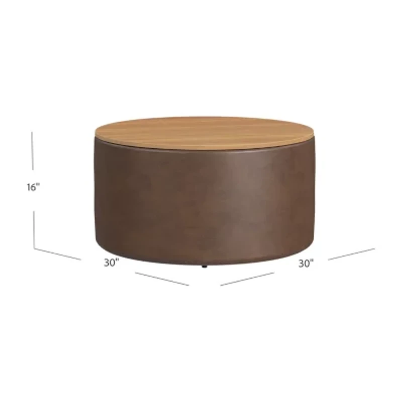 Homepop Storage Lift-Top Upholstered Ottoman