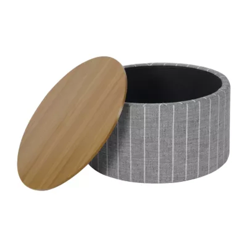 HOMEPOP Homepop Storage Lift-Top Upholstered Ottoman
