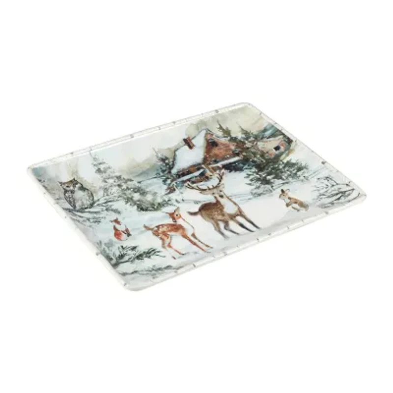 Certified International Winter's Frost Serving Platter