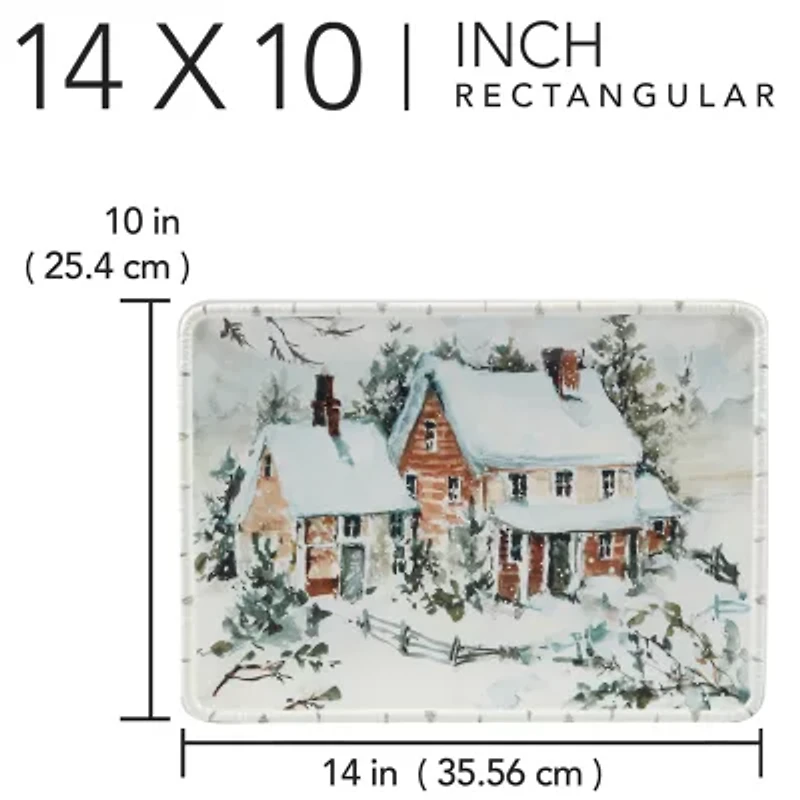 Certified International Winter's Frost Serving Platter
