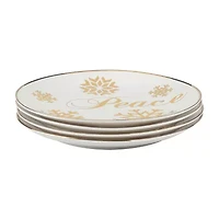 Certified International Christmas Glitter 4-pc. Porcelain Salad Plate