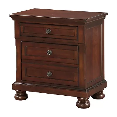 Hudson 3-Drawer Nightstand