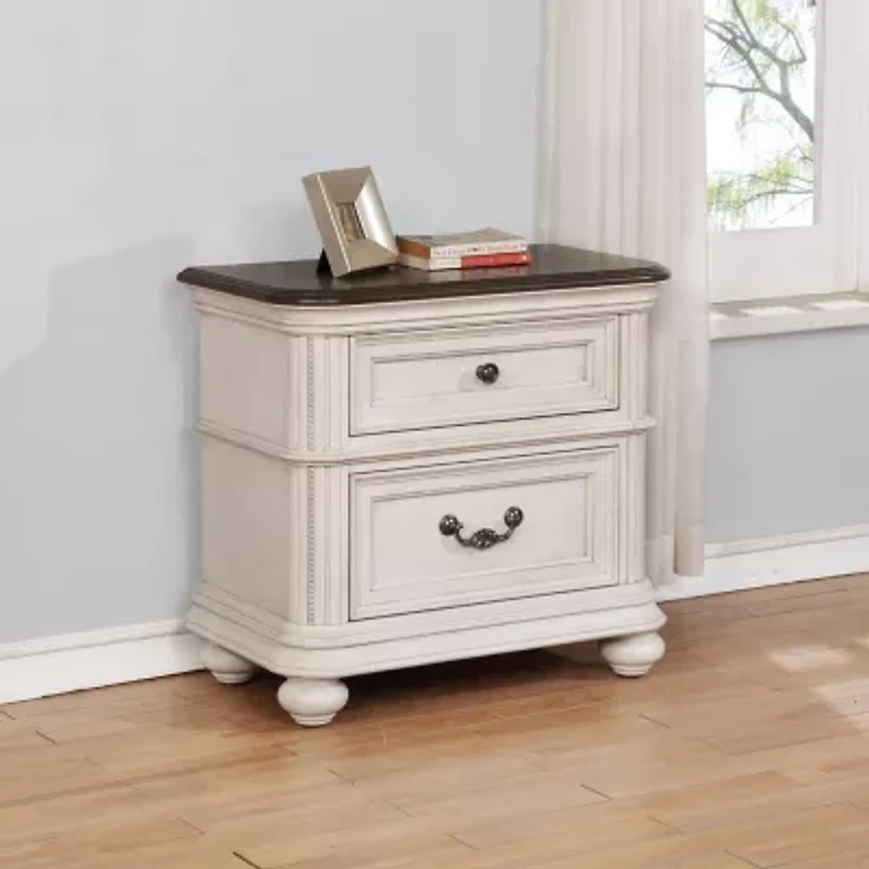 AVALON FURNITURE Lucia 2-Drawer Nightstand