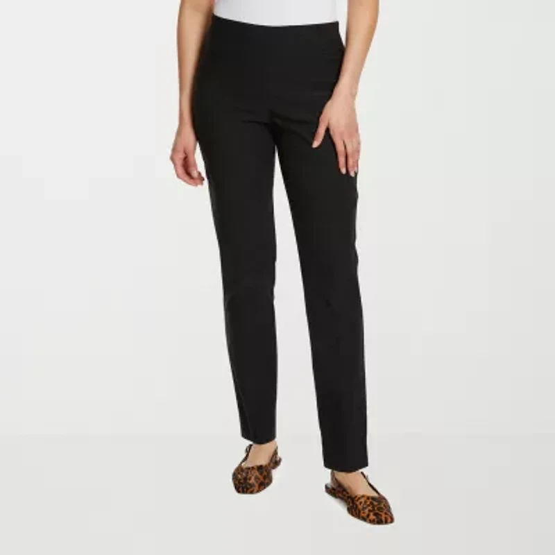 Gloria Vanderbilt Womens Straight High Rise Trouser
