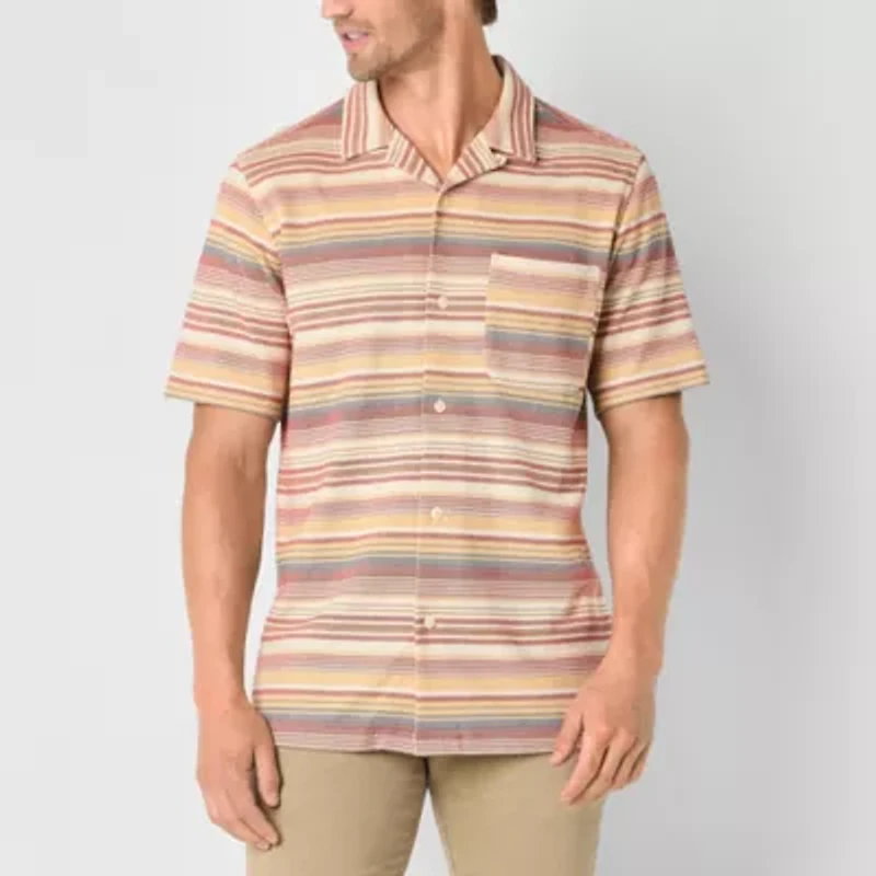 Frye and Co. Mens Short Sleeve Regular Fit Button-Down Shirt