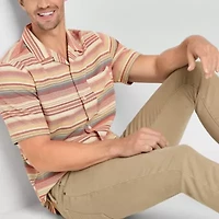 Frye and Co. Mens Short Sleeve Regular Fit Button-Down Shirt