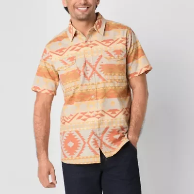 Frye and Co. Mens Short Sleeve Regular Fit Button-Down Shirt