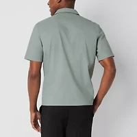 Stylus Mens Short Sleeve Zip Front Pocket T-Shirt