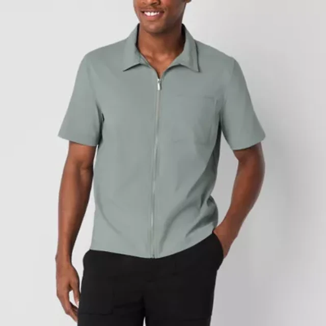 Stylus Mens Short Sleeve Zip Front Pocket T-Shirt | Arden Fair