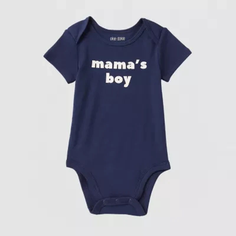 Okie Dokie Baby Boys Crew Neck Short Sleeve Rib Bodysuit