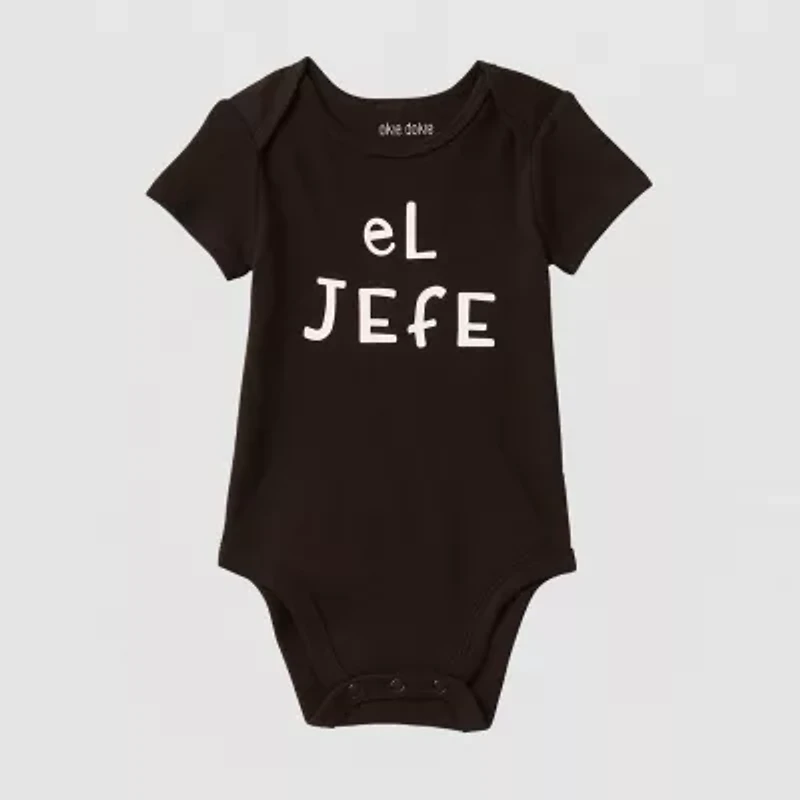 Okie Dokie Baby Boys Crew Neck Short Sleeve Rib Bodysuit