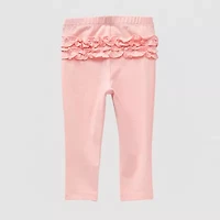 Okie Dokie Baby Girls Full Length Ruffle Back Leggings