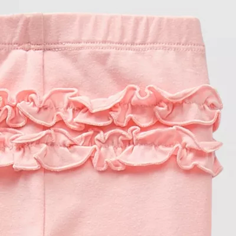 Okie Dokie Baby Girls Full Length Ruffle Back Leggings