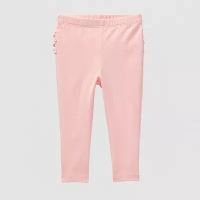 Okie Dokie Baby Girls Full Length Ruffle Back Leggings