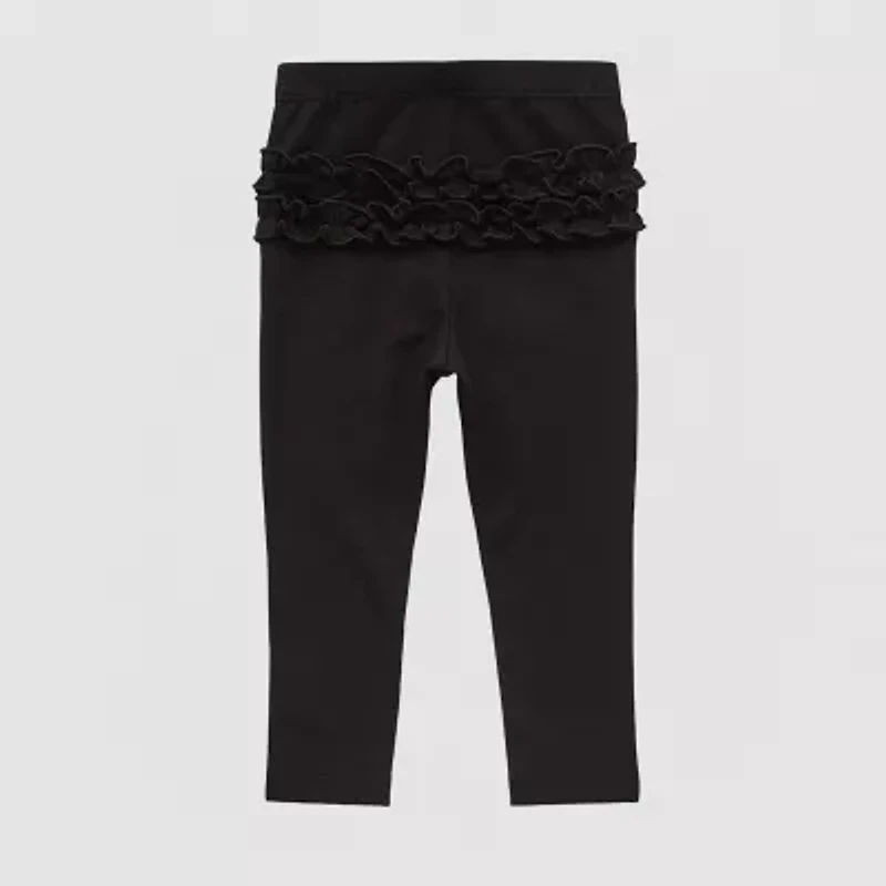 Okie Dokie Baby Girls Full Length Ruffle Back Leggings