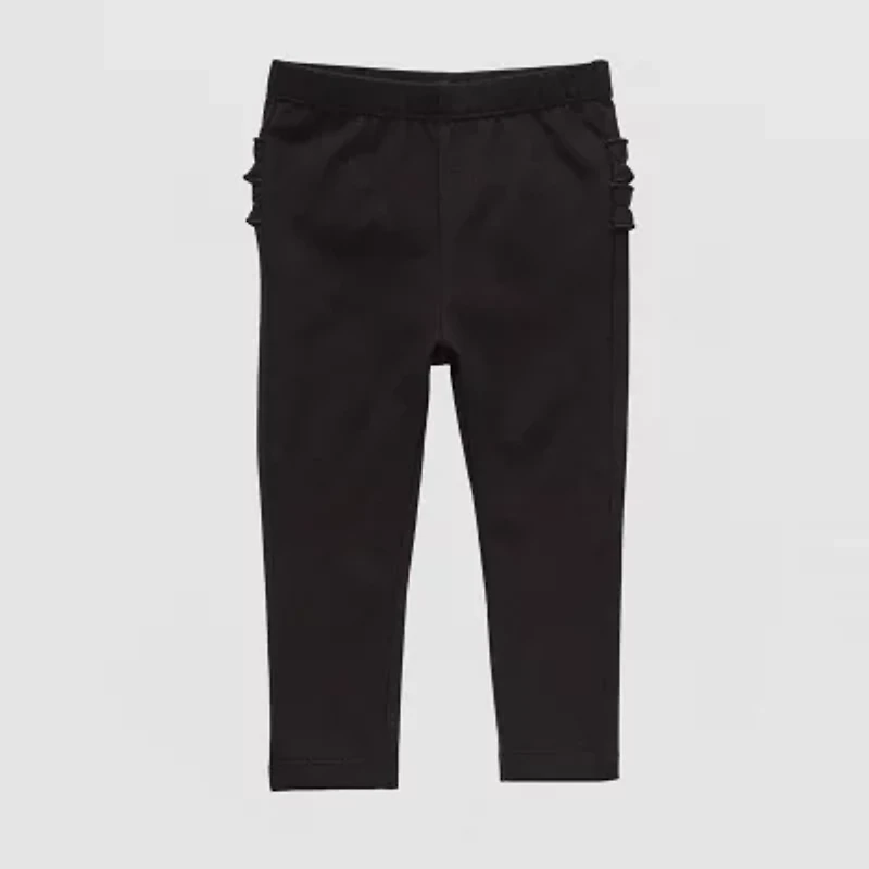 Okie Dokie Baby Girls Full Length Ruffle Back Leggings