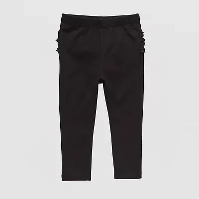 Okie Dokie Baby Girls Full Length Ruffle Back Leggings