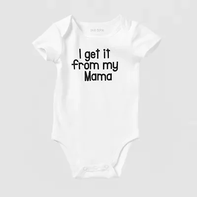 Okie Dokie Baby Unisex Round Neck Short Sleeve Rib Bodysuit