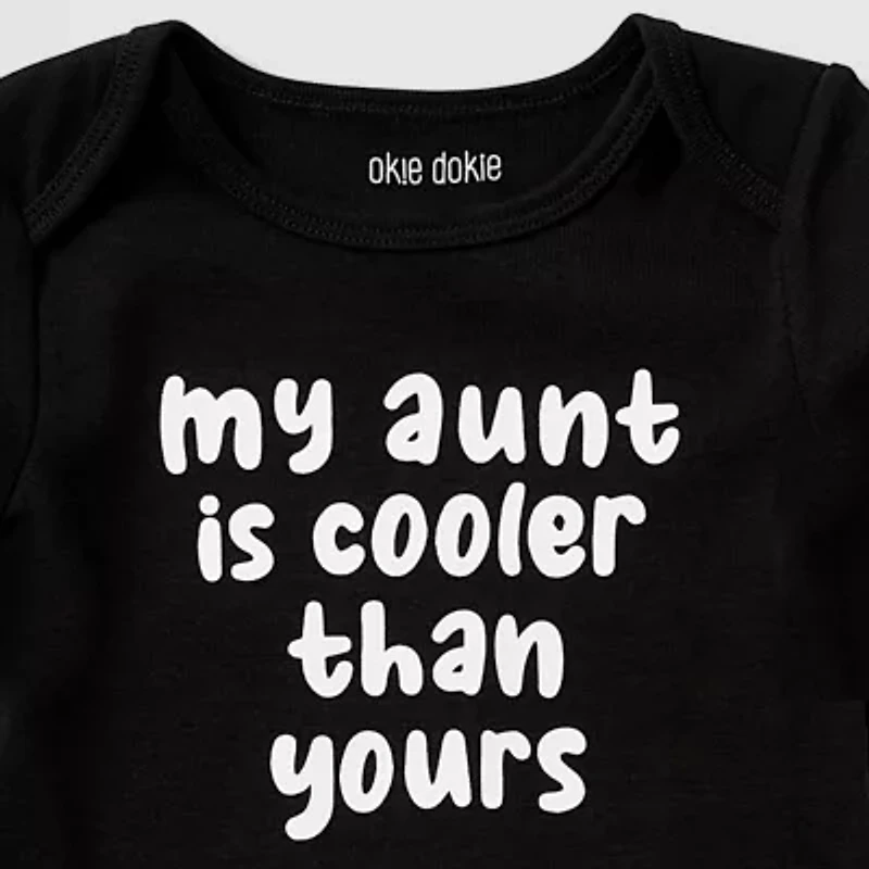 Okie Dokie Baby Unisex Round Neck Short Sleeve Rib Bodysuit