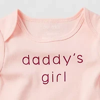 Okie Dokie Baby Girls Round Neck Short Sleeve Rib Bodysuit
