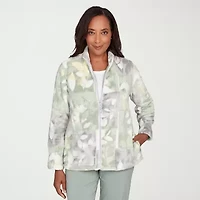 Alfred Dunner Stockbridge Womens Fleece Lightweight Jacket