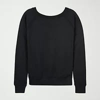 Womens Crew Neck Long Sleeve Regular Fit Grinch Graphic T-Shirt