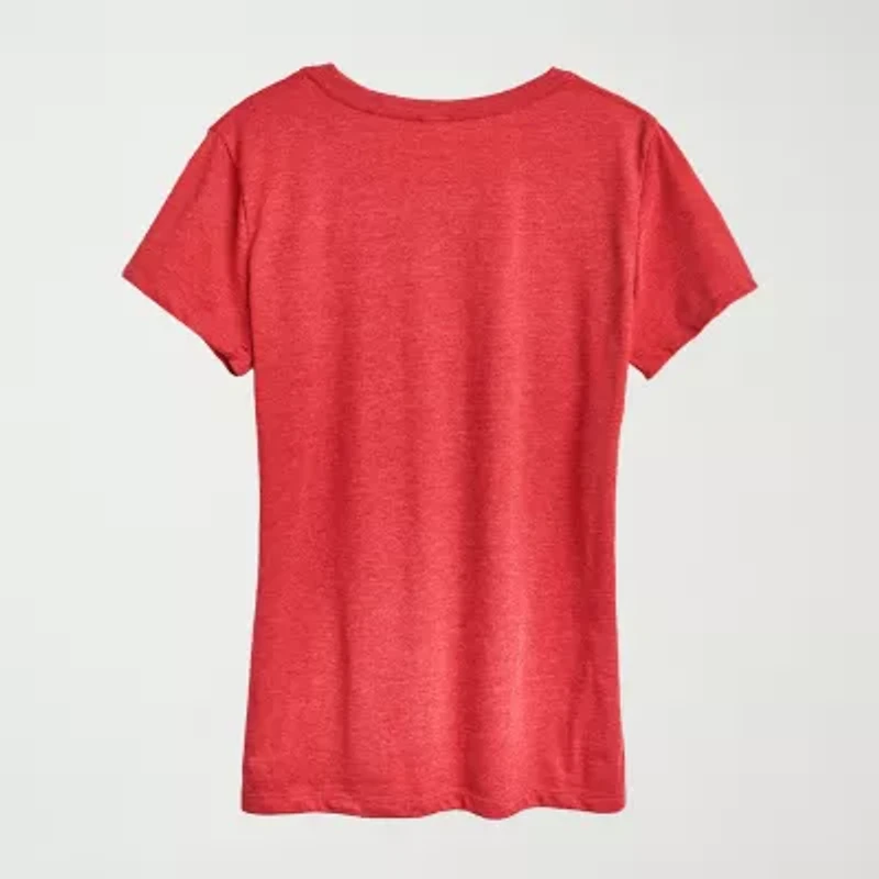 Womens Crew Neck Short Sleeve Regular Fit Rudolph Graphic T-Shirt