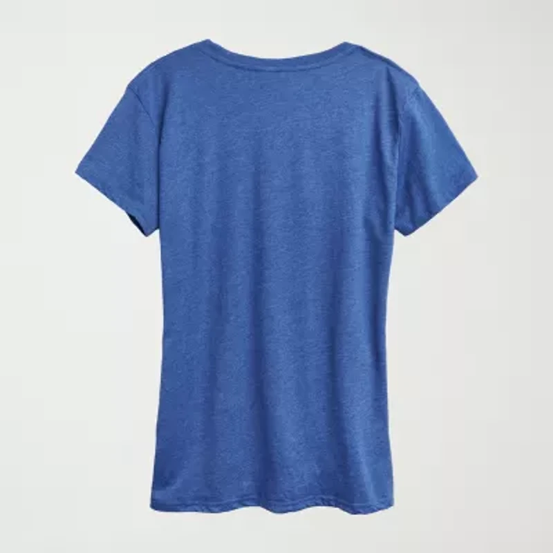 Womens Crew Neck Short Sleeve Regular Fit Rudolph Graphic T-Shirt