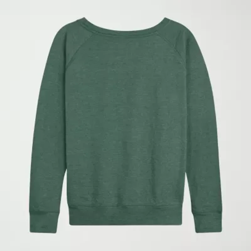 Womens Round Neck Long Sleeve Regular Fit Grinch Graphic T-Shirt