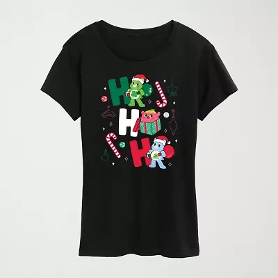 Womens Round Neck Short Sleeve Regular Fit Care Bears Graphic T-Shirt