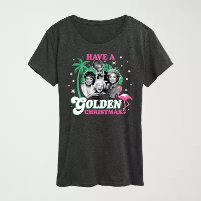 Womens Crew Neck Short Sleeve Regular Fit Graphic T-Shirt