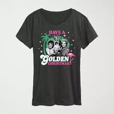 Womens Crew Neck Short Sleeve Regular Fit Graphic T-Shirt