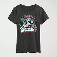 Womens Crew Neck Short Sleeve Regular Fit Graphic T-Shirt