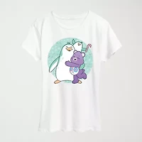 Womens Crew Neck Short Sleeve Regular Fit Care Bears Graphic T-Shirt