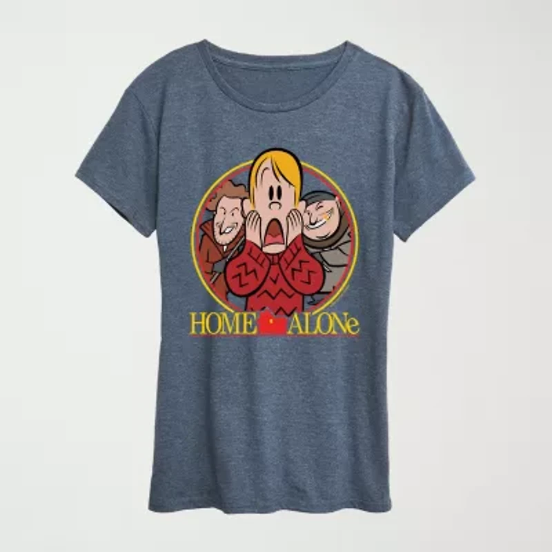 Womens Crew Neck Short Sleeve Regular Fit Graphic T-Shirt