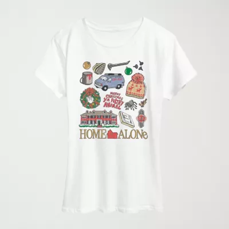 Womens Crew Neck Short Sleeve Regular Fit Graphic T-Shirt