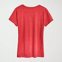 Womens Crew Neck Short Sleeve Regular Fit Graphic T-Shirt