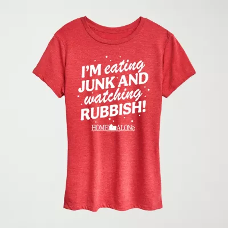 Womens Crew Neck Short Sleeve Regular Fit Graphic T-Shirt