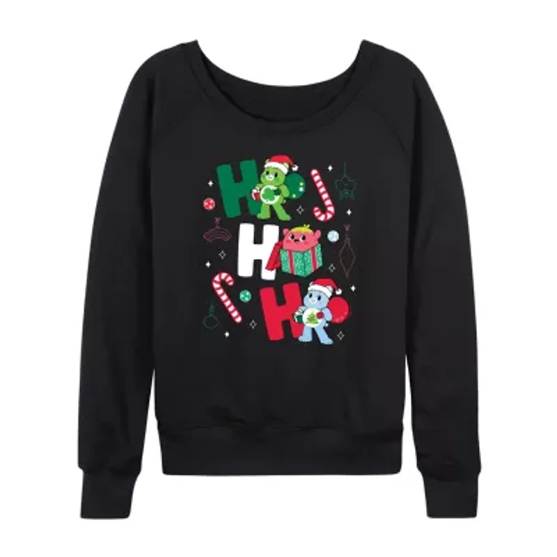 Womens Crew Neck Long Sleeve Regular Fit Care Bears Graphic T-Shirt