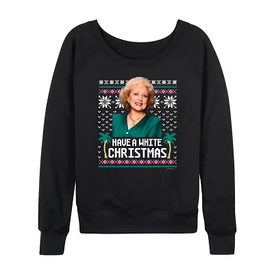 Womens Boat Neck Long Sleeve Regular Fit Graphic T-Shirt