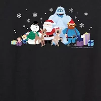 Womens Round Neck Long Sleeve Regular Fit Rudolph Graphic T-Shirt