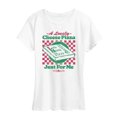 Womens Crew Neck Short Sleeve Regular Fit Graphic T-Shirt