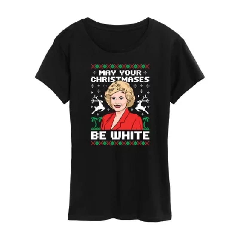 Womens Crew Neck Short Sleeve Regular Fit Graphic T-Shirt