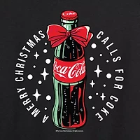 Bow On Bottle Womens Round Neck Long Sleeve Regular Fit Graphic T-Shirt