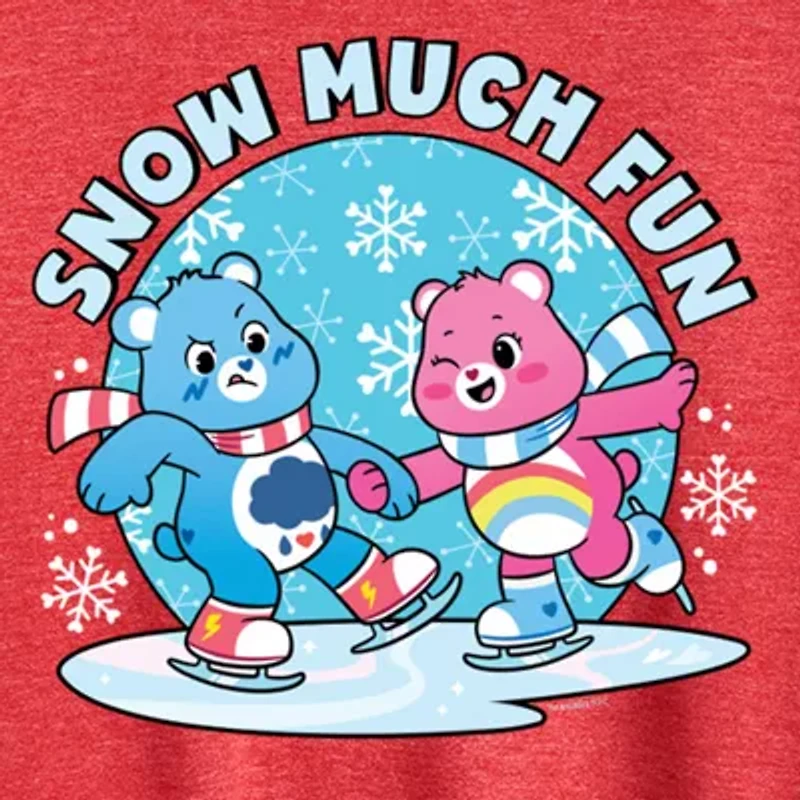 Womens Crew Neck Short Sleeve Regular Fit Care Bears Graphic T-Shirt