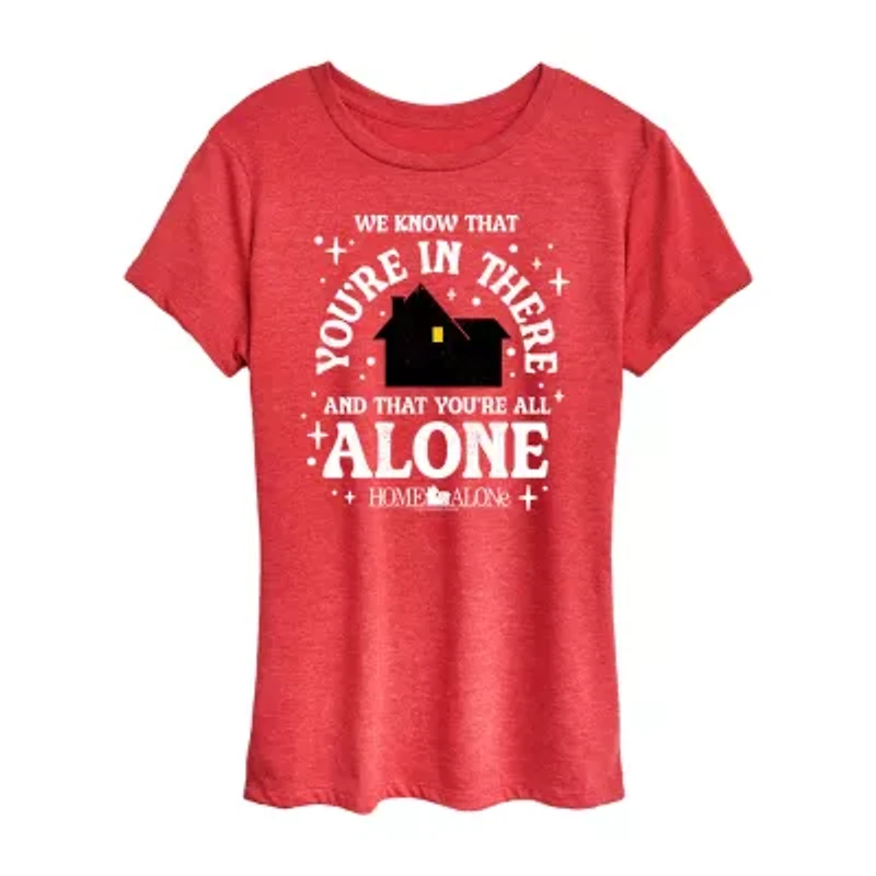 Womens Crew Neck Short Sleeve Regular Fit Graphic T-Shirt