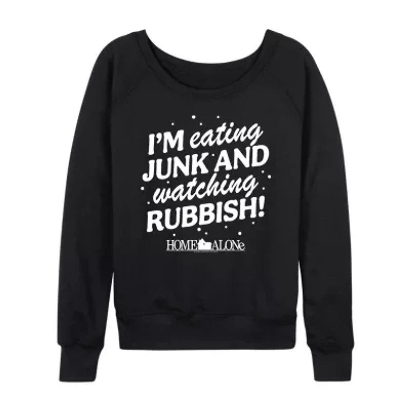 Womens Crew Neck Long Sleeve Regular Fit Graphic T-Shirt